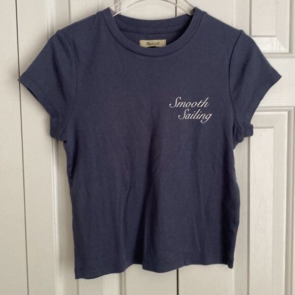 Madewell Day in the Sun Graphic Tee Faded Blue Crewneck Short Sleeve Size‎ S NWT - Picture 2 of 6